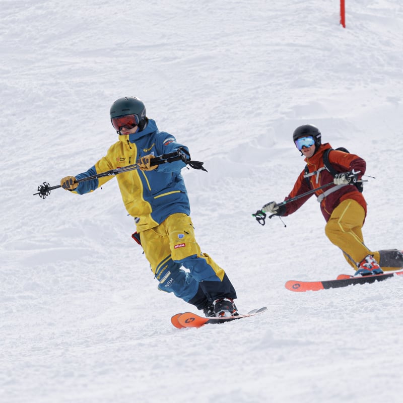 Workshopgruppe auf der Piste